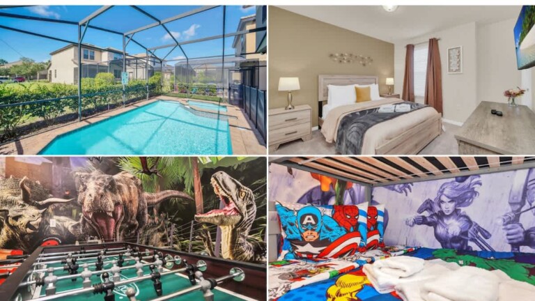 Stylish Family Villa with Game Room & Pool